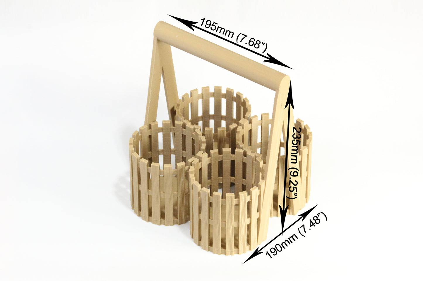 4 Slot Milk Bottle Crate For Classic Glass Pint Bottle Holder Doorstep Crate - klmarket.uk