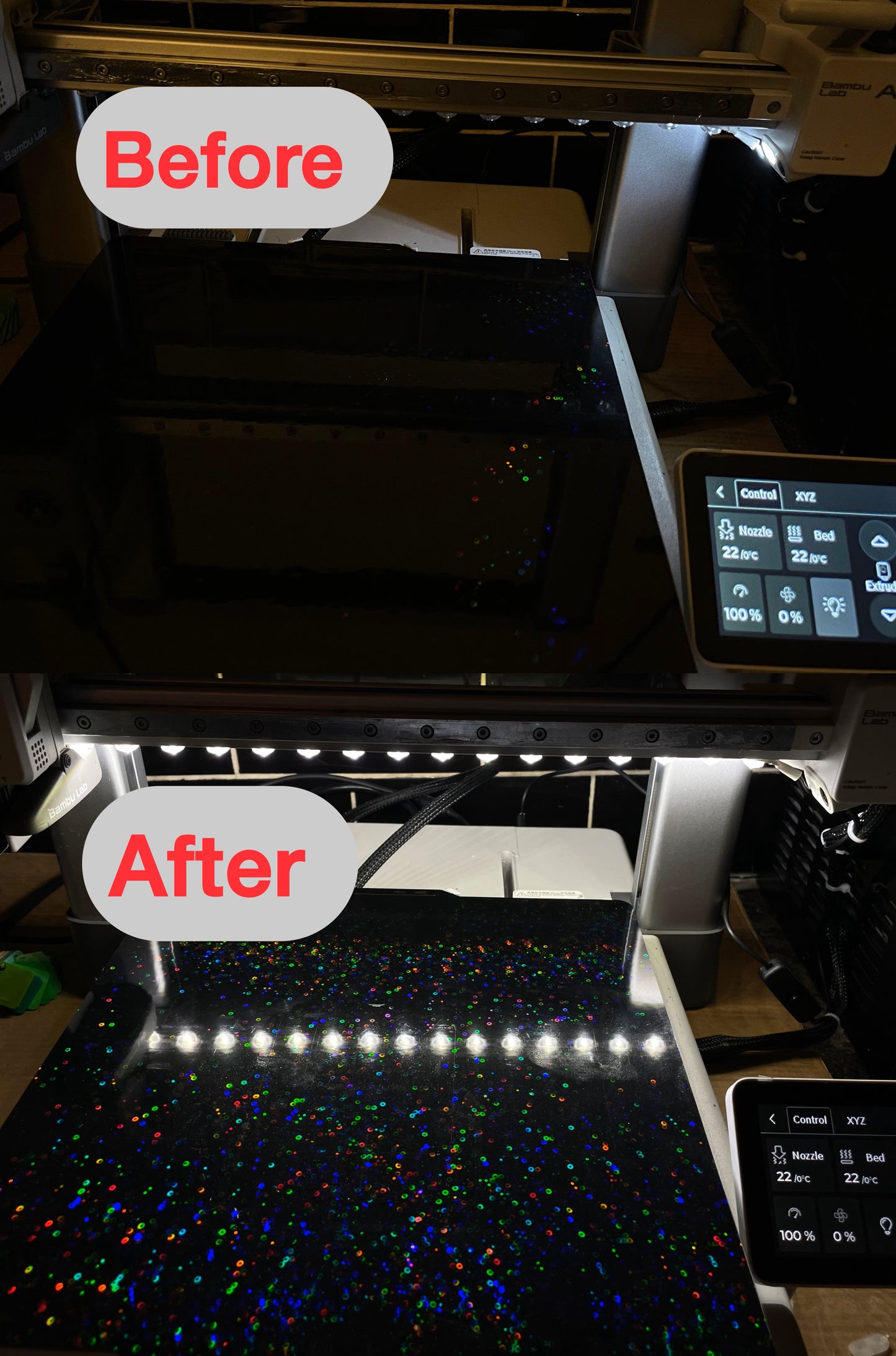 LED Strip For Bambu Lab A1 Upgrade 3D Printer Parts - klmarket.uk