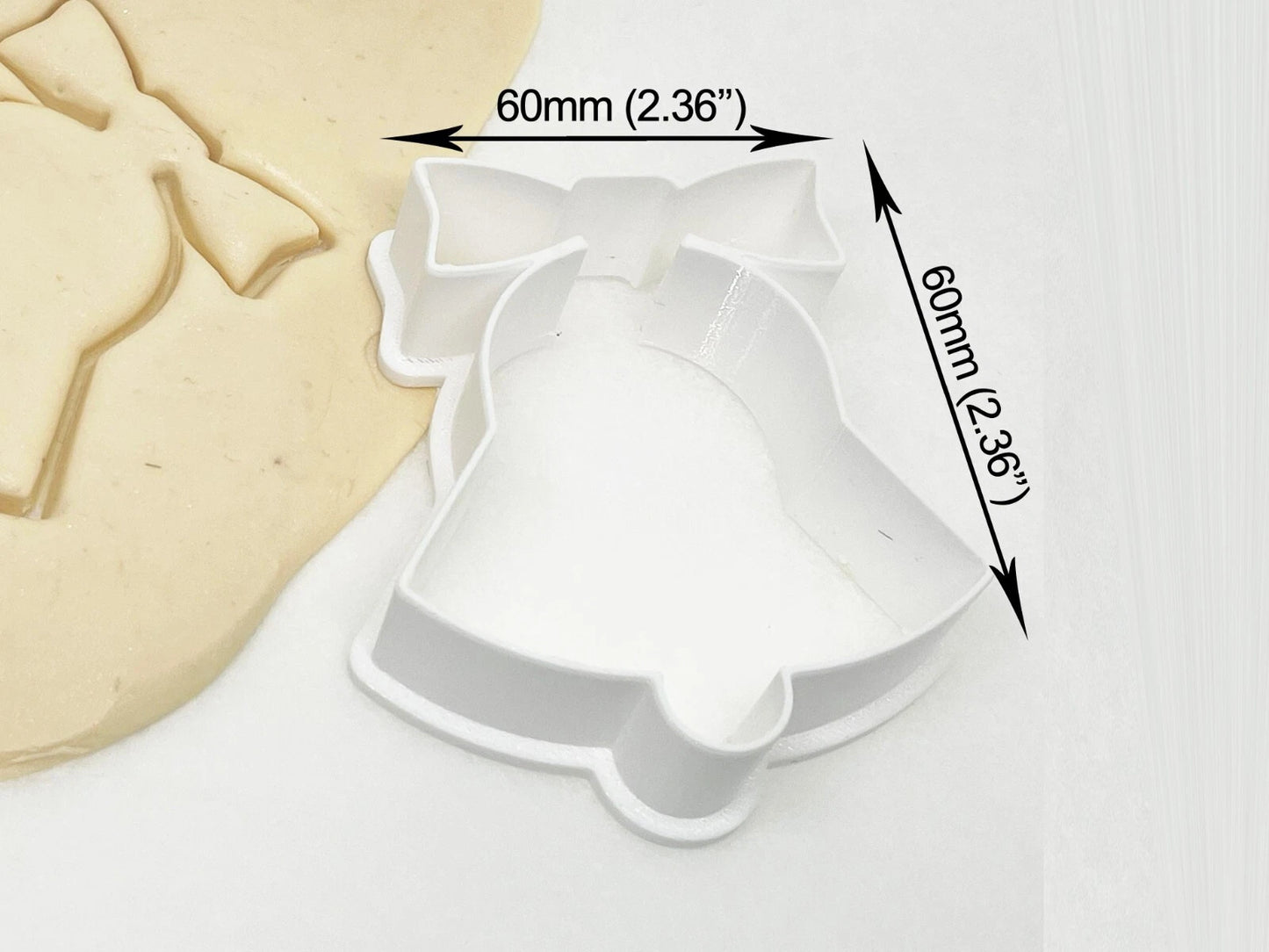 Bell With Bow Cookie Cake Biscuit Cutter Christmas Birthday Wedding - klmarket.uk