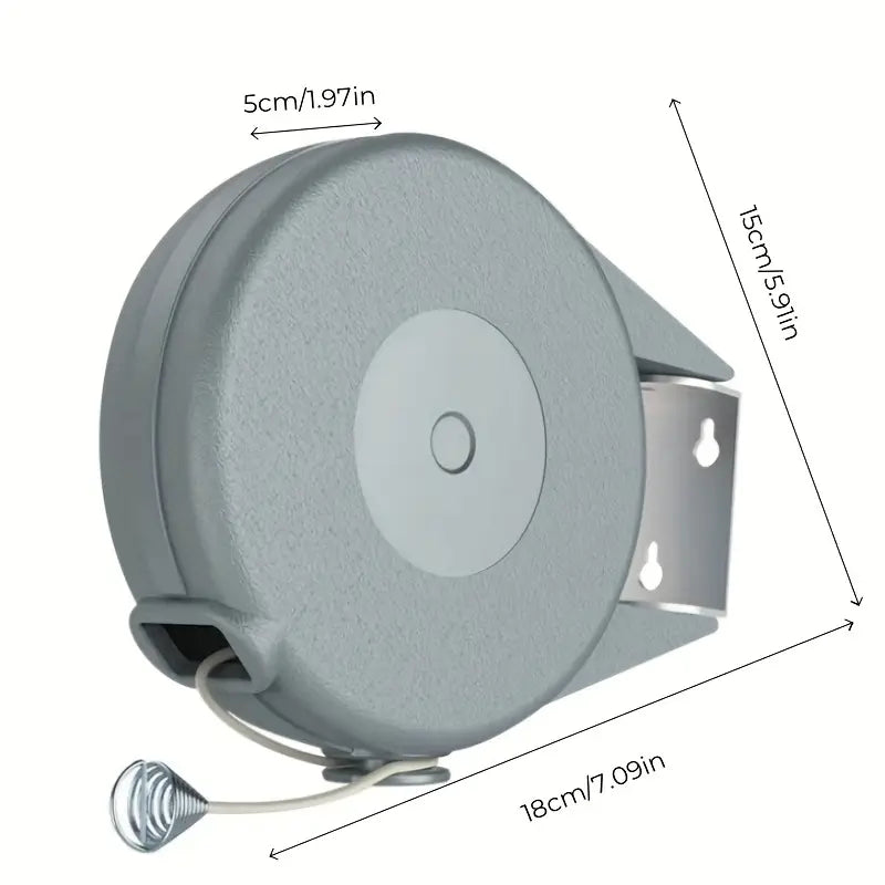 Wall-Mounted Single Retractable Rope, Heavy-Duty Laundry Drying Line GREY - klmarket.uk