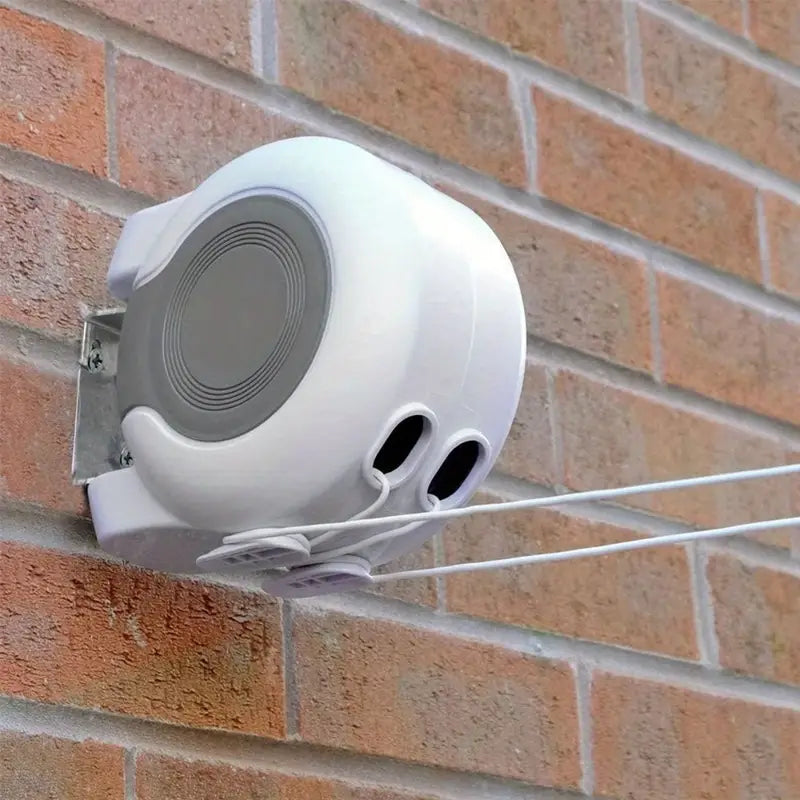 Wall-Mounted Dual Retractable Rope, Heavy-Duty Laundry Drying Line WHITE - klmarket.uk