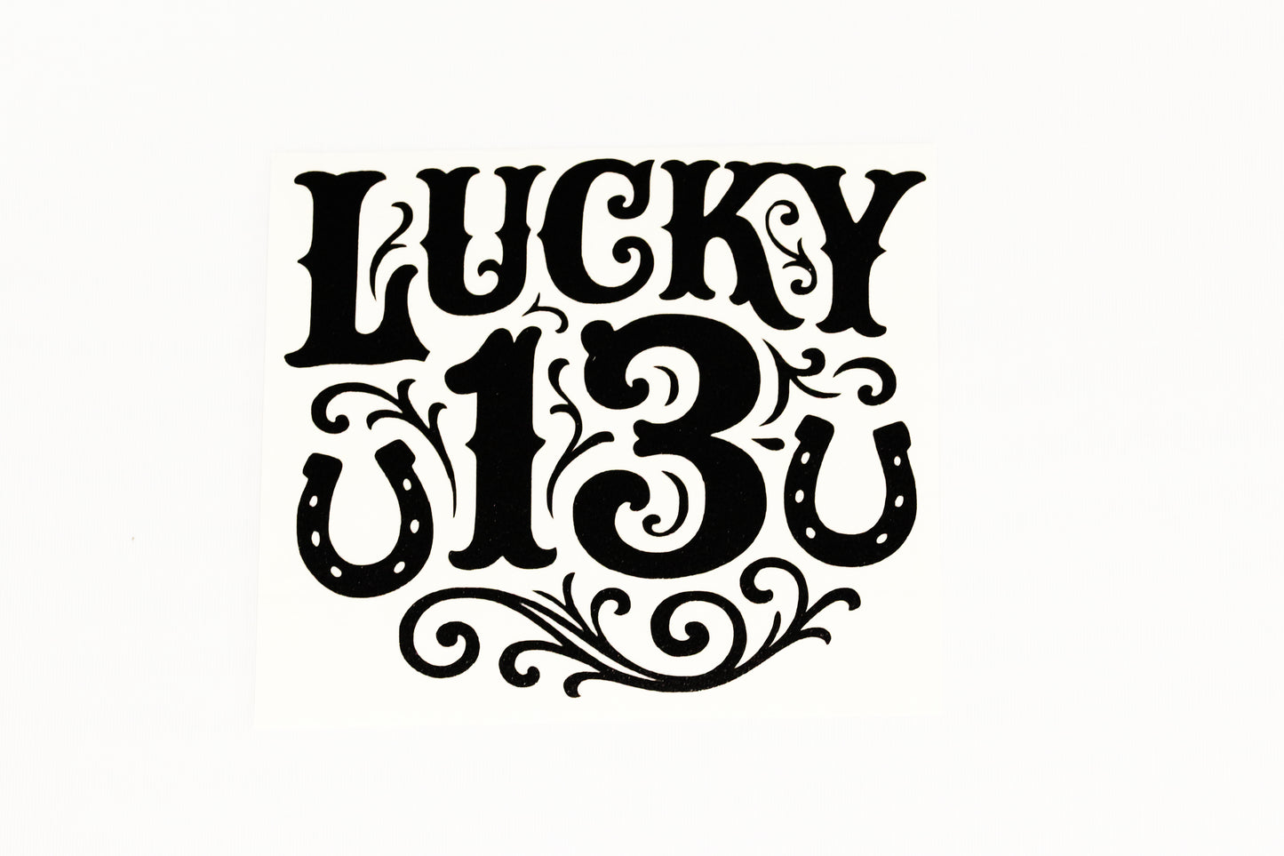 Lucky 13 Car Bumper Window Sticker - Small Vinyl Decal Adhesive #3 - klmarket.uk