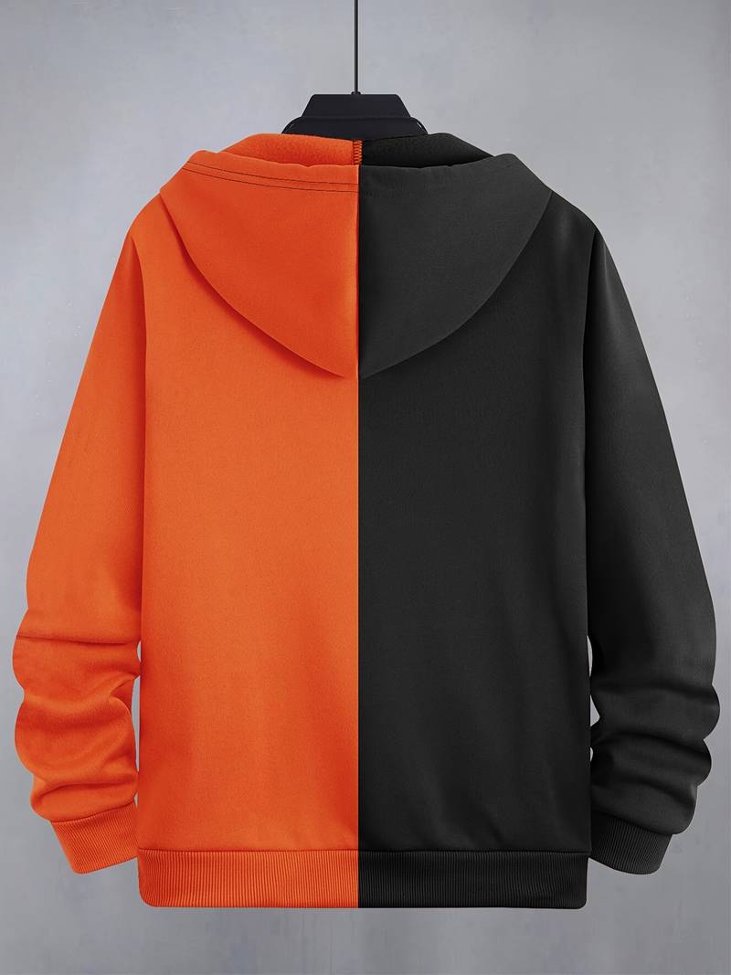Men's Casual Hooded Jacket Long Sleeve Hoodie Size L for Gym and Sports #5