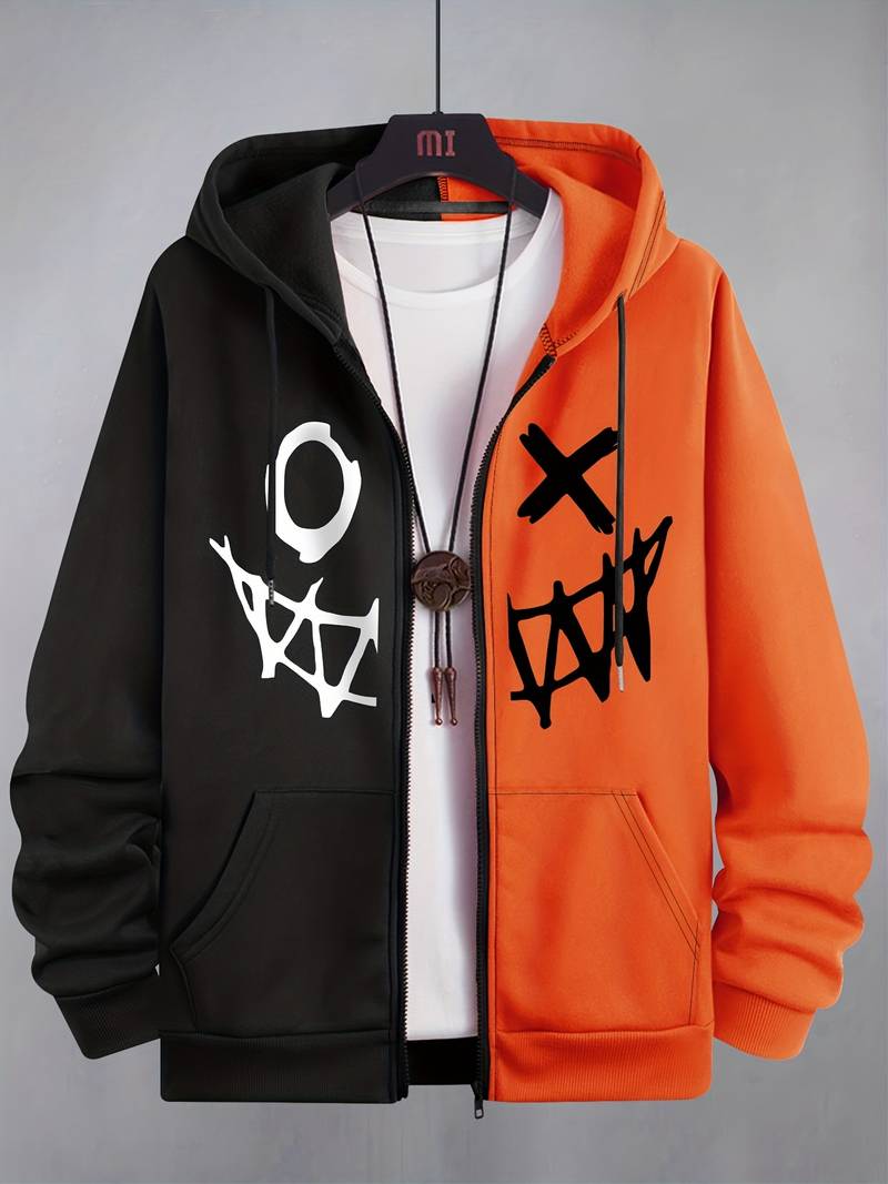 Men's Casual Hooded Jacket Long Sleeve Hoodie Size L for Gym and Sports #5