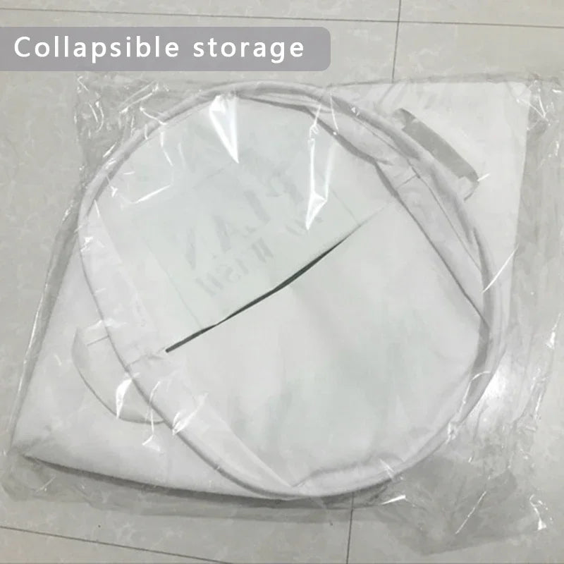 Foldable Compact Laundry Basket with text ''Laundry today or naked tomorrow''