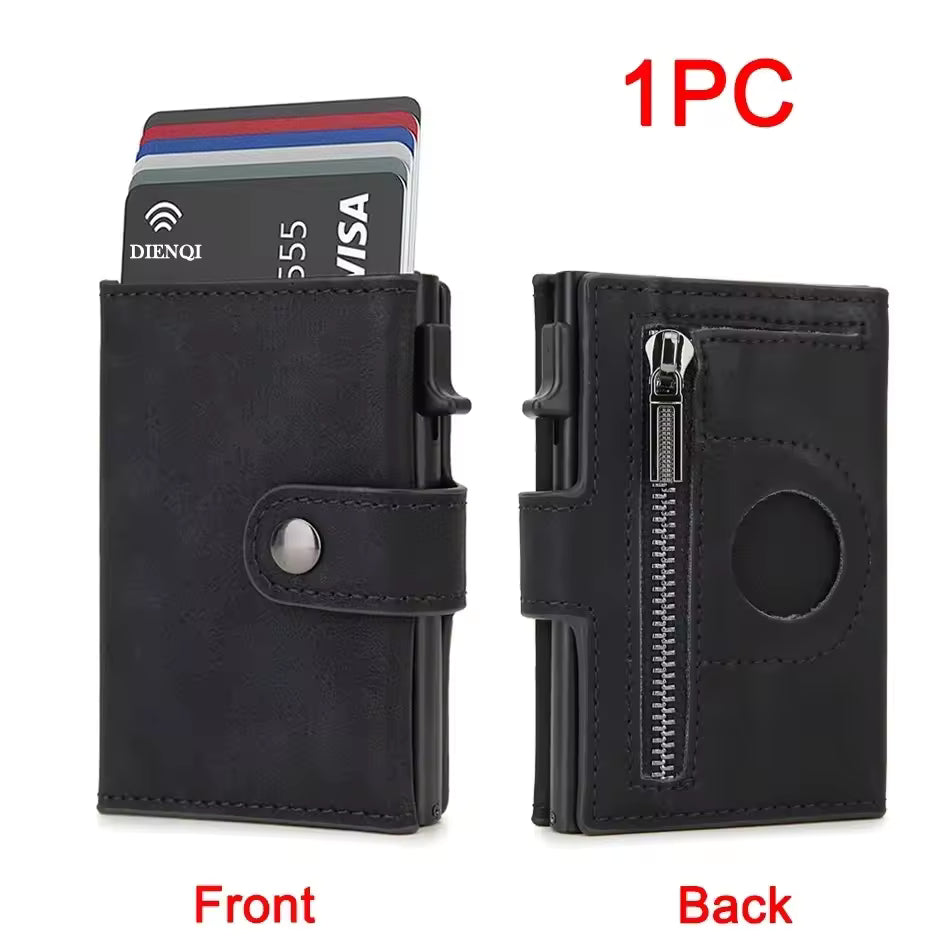 SMALL Credit Card Holder With Airatg Slot Men Wallet Bank Cardholder Case