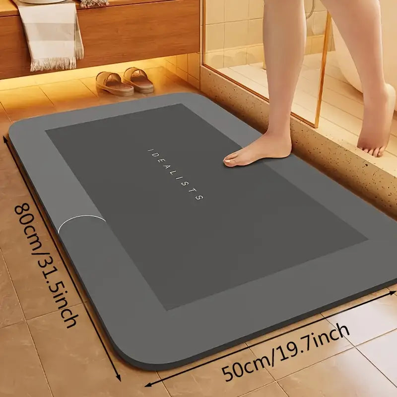 Non-Slip Bath Mat Quick Absorbent Drying Bathroom Rug door Floor Carpet