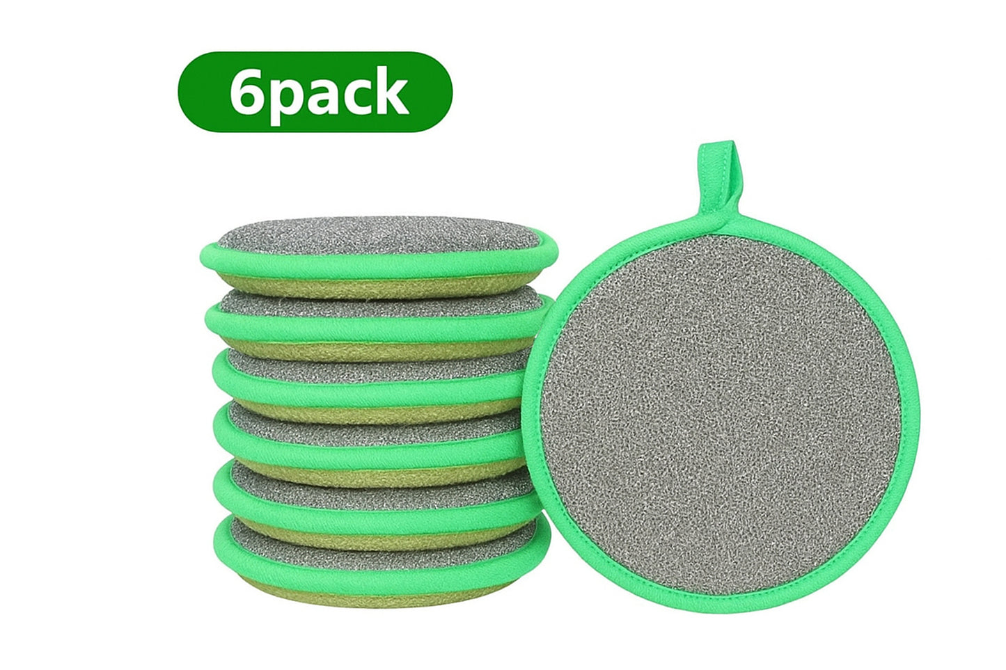 6x Multi-Purpose Kitchen Cleaning Sponges & Scrubbers - klmarket.uk
