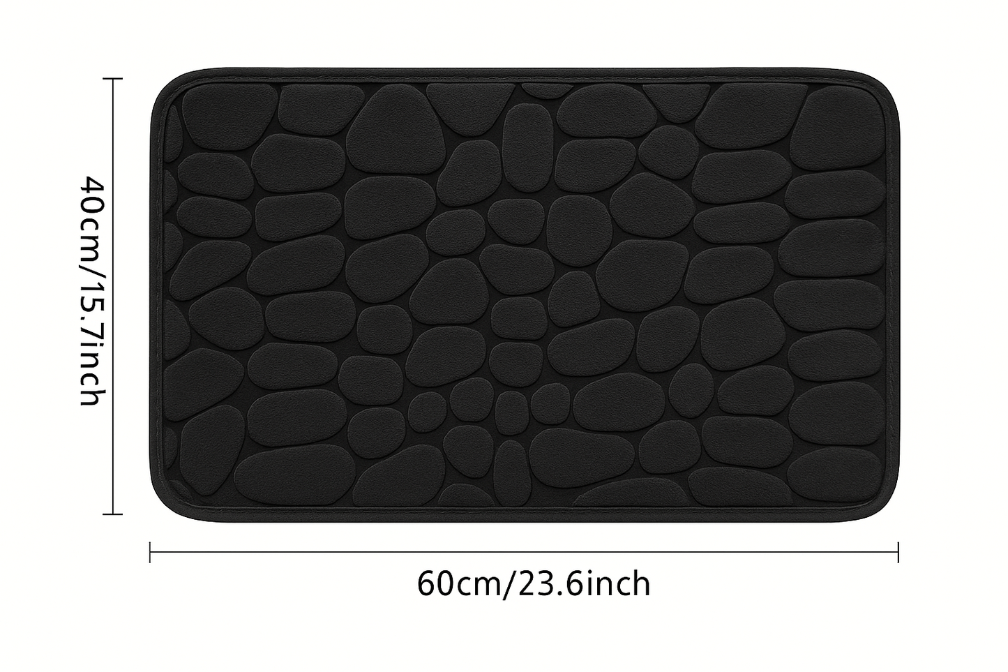 Non-Slip Bath Mat Quick Absorbent Drying Bathroom Rug Floor Carpet BLACK