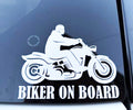 Biker On Board Cruiser - Car Van Bumper Sticker