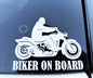 Biker On Board Cruiser - Car Van Bumper Sticker