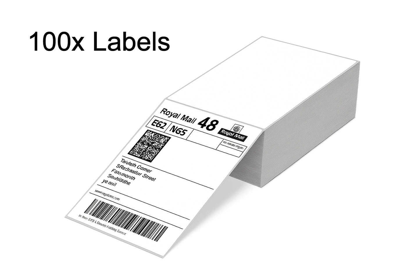 Thermal Printer Shipping Fanfold Labels 4x6''