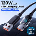 Fast Charging Cable USB A to USB C Data Transfer Lead Cord 2m