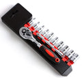 12PCS 1/4" Socket Set 4-13mm Ratchet Wrench Tool Kit Set - klmarket.uk