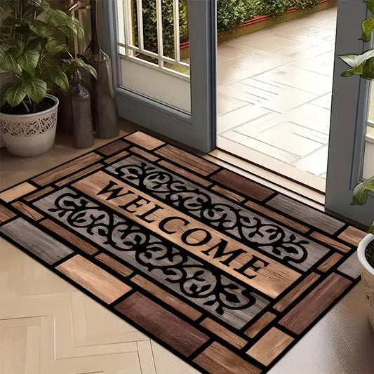 Welcome Door Mat - Soft, Easy to Clean Polyester Rug for Home #2