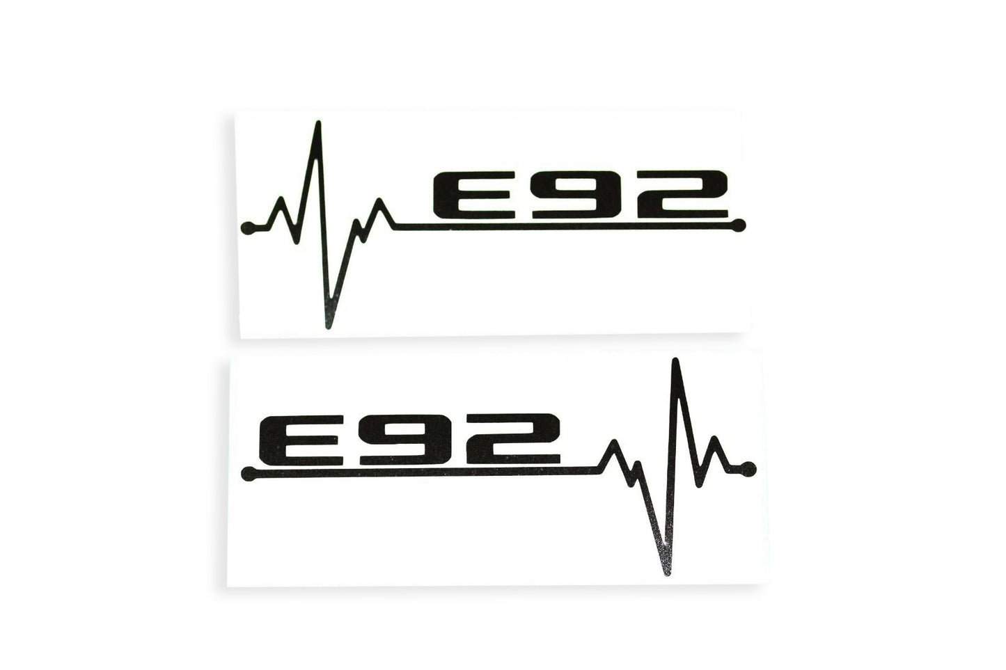 2x E92 ECG Heartbeat Love Car Bumper Stickers Window Tailgate Vinyl Decal - klmarket.uk