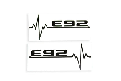 2x E92 ECG Heartbeat Love Car Bumper Stickers Window Tailgate Vinyl Decal - klmarket.uk