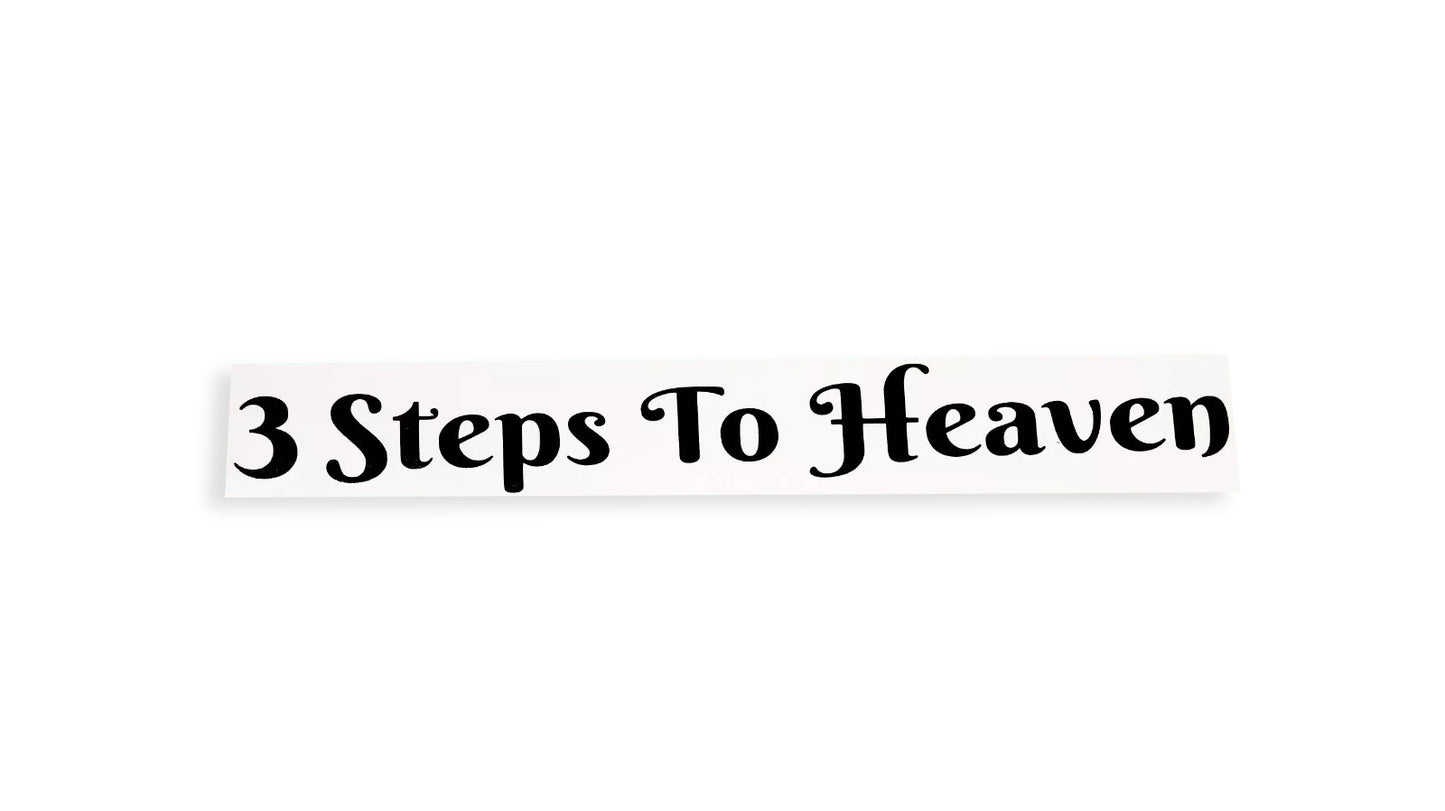 3 Steps To Heaven Lorry Door Step Sticker Decal - klmarket.uk
