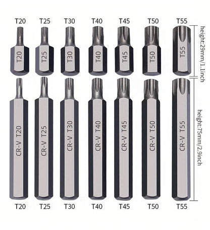 TX STAR Hex Hexagon XZN Mechanic Tool Bit 40 Piece Set in plastic case