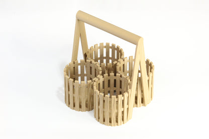 4 Slot Milk Bottle Crate For Classic Glass Pint Bottle Holder Doorstep Crate - klmarket.uk