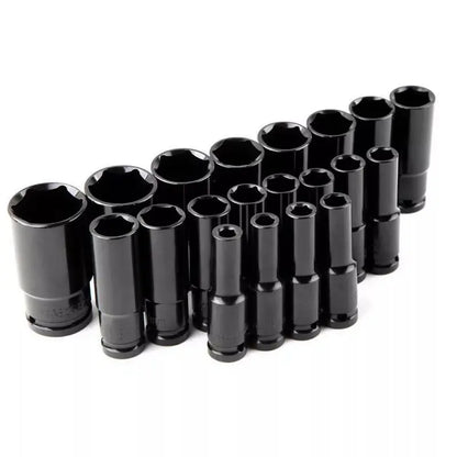 Heavy Duty 1/2" Deep Long Socket Set Tools for Car Bike Repair 20pcs