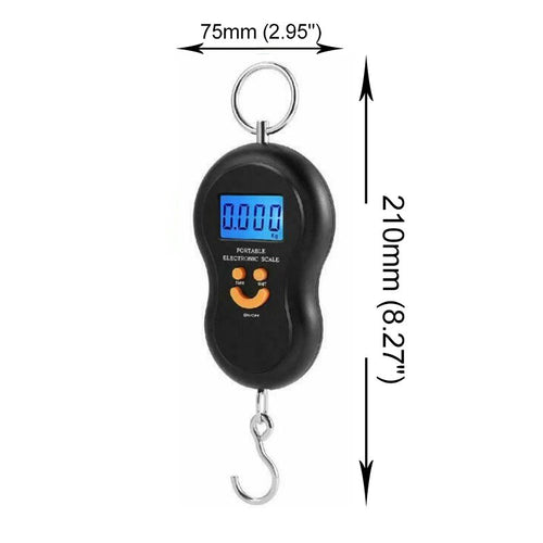 50kg Fishing Luggage Hanging Scale With Hook Weigher -klmarket.uk