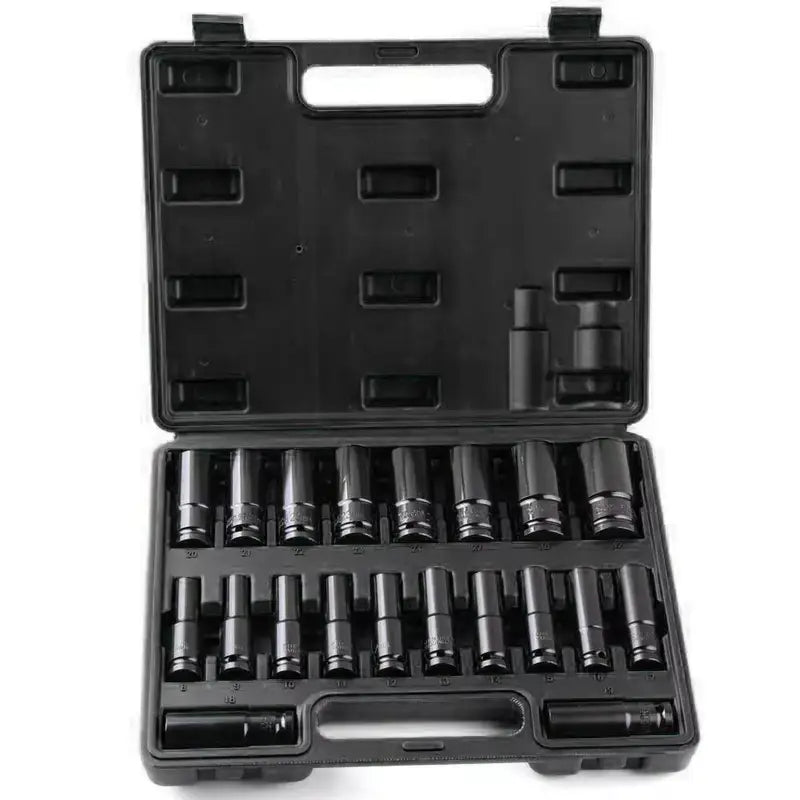 Heavy Duty 1/2" Deep Long Socket Set Tools for Car Bike Repair 20pcs