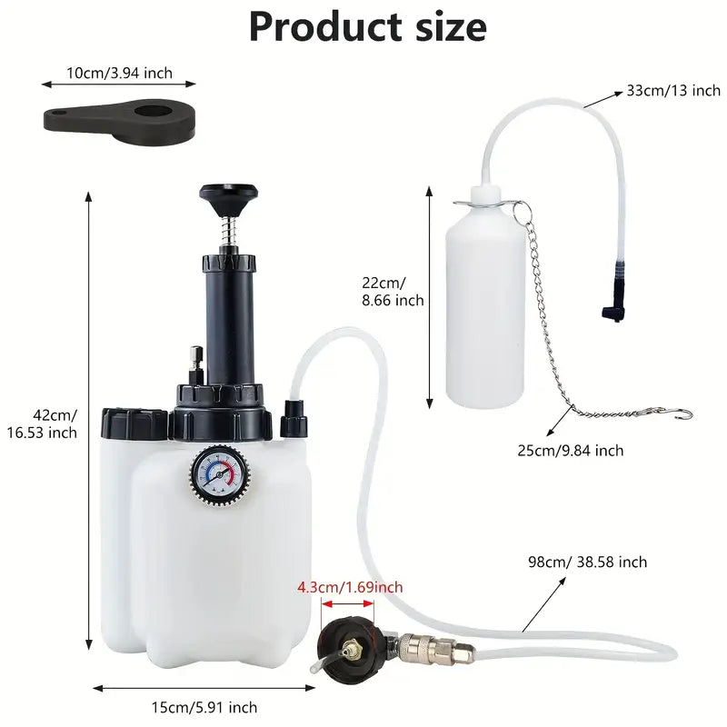 Brake System And Clutch Bleeding Device Kit Fluid Pressure Bleeder Bleed Tool 3L