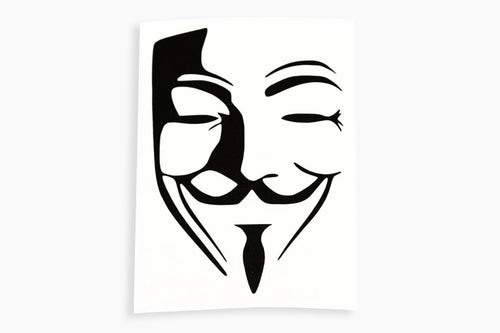 Anonymous Mask Bumper Sticker Vinyl Decal For Car Window Trailer Laptop - klmarket.uk