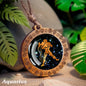 Zodiac Sign Horoscope Rope Necklace With Wood Pendant
