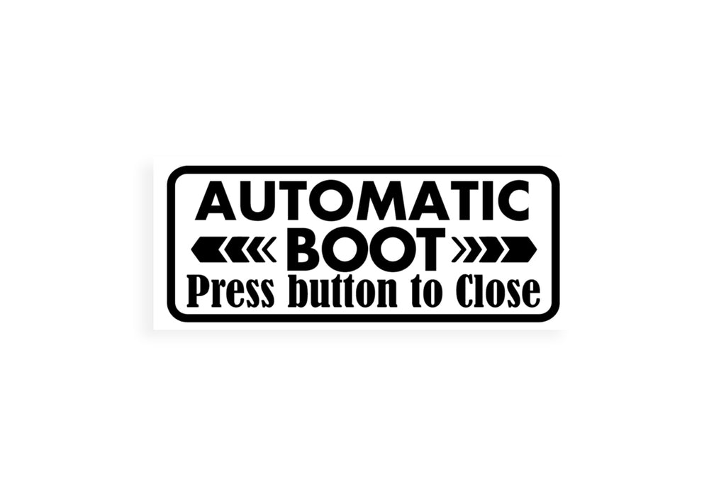 Automatic Boot Press Button To Close Sticker For Car Van Window Door Vinyl Decal - klmarket.uk