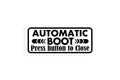 Automatic Boot Press Button To Close Sticker For Car Van Window Door Vinyl Decal - klmarket.uk