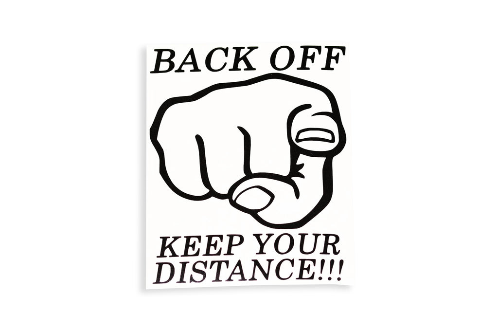 Back Off Keep Distance Bumper Sticker Window Tailgate Vinyl Decal - klmarket.uk