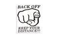 Back Off Keep Distance Bumper Sticker Window Tailgate Vinyl Decal - klmarket.uk
