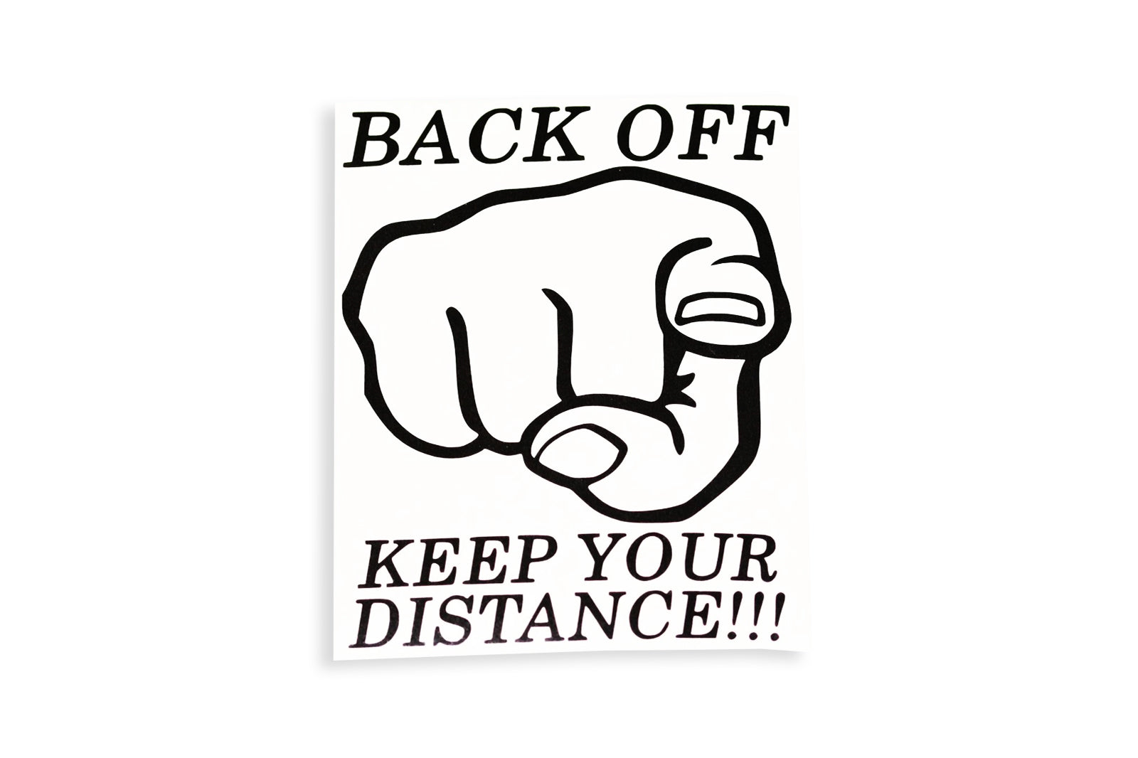 Back Off Keep Distance Bumper Sticker Window Tailgate Vinyl Decal - klmarket.uk