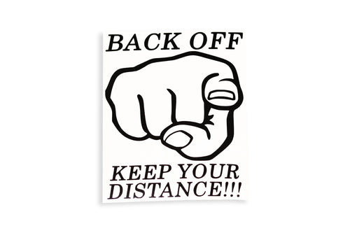 Back Off Keep Distance Bumper Sticker Window Tailgate Vinyl Decal - klmarket.uk