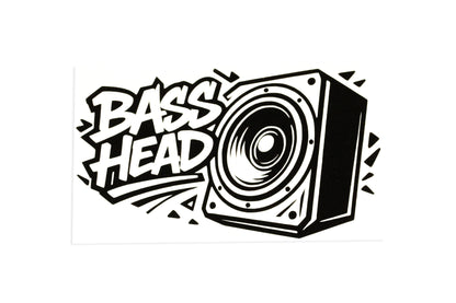 Bass Head Subwoofer Music Car Bumper Sticker Window Tailgate Vinyl Decal - klmarket.uk