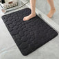  Non-Slip Bath Mat Quick Absorbent Drying Bathroom Rug Floor Carpet BLACK - klmarket.uk