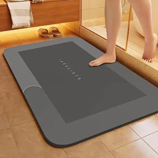 Non-Slip Bath Mat Quick Absorbent Drying Bathroom Rug door Floor Carpet - klmarket.uk