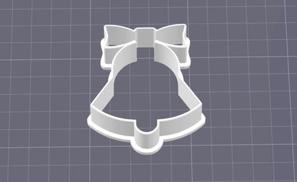 STL File For 3D printing Bell With Bow Cookie Cake Biscuit Cutter