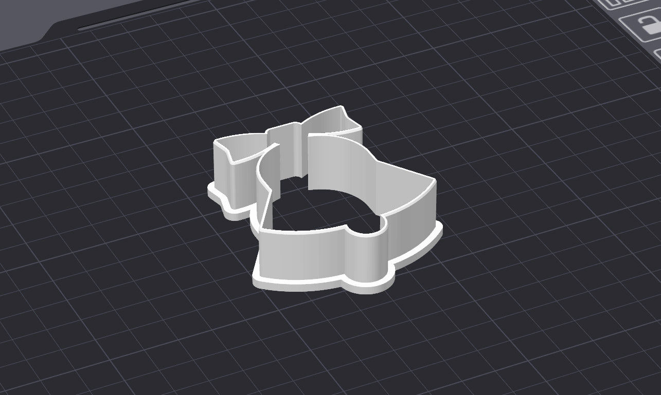 STL File For 3D printing Bell With Bow Clay Cutter