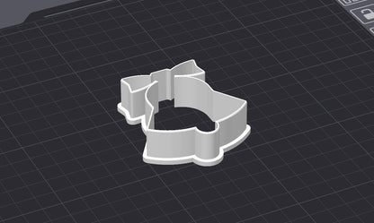 STL File For 3D printing Bell With Bow Cookie Cake Biscuit Cutter