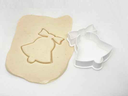 Bell With Bow Cookie Cake Biscuit Cutter Christmas Birthday Wedding - klmarket.uk