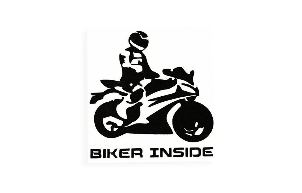 Biker Inside Bumper Sticker Window Tailgate Vinyl Decal - klmarket.uk