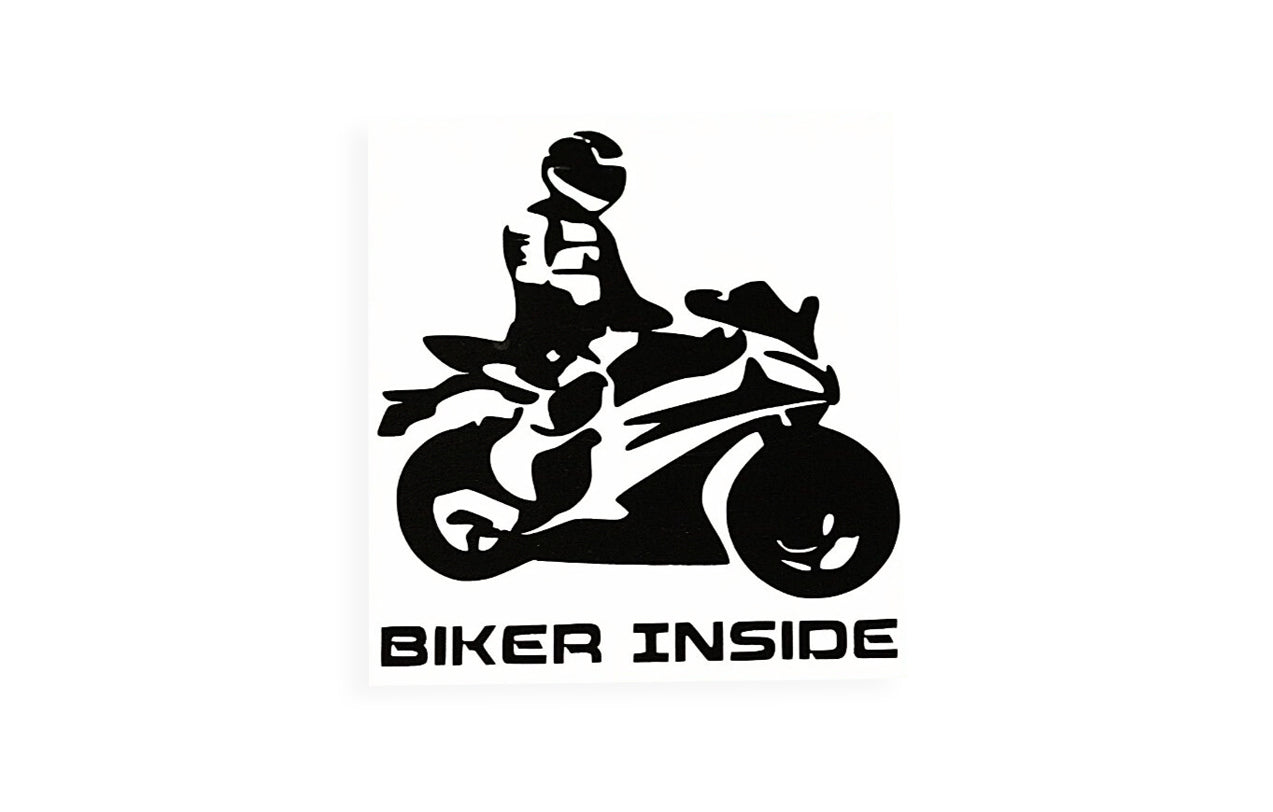 Biker Inside Bumper Sticker Window Tailgate Vinyl Decal - klmarket.uk