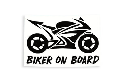 Biker on Board - Bumper Sticker Window Vinyl Decal - klmarket.uk
