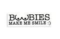 Boobies Make Me Smile Car Van Tailgate Window Sticker Vinyl Decal  - klmarket.uk