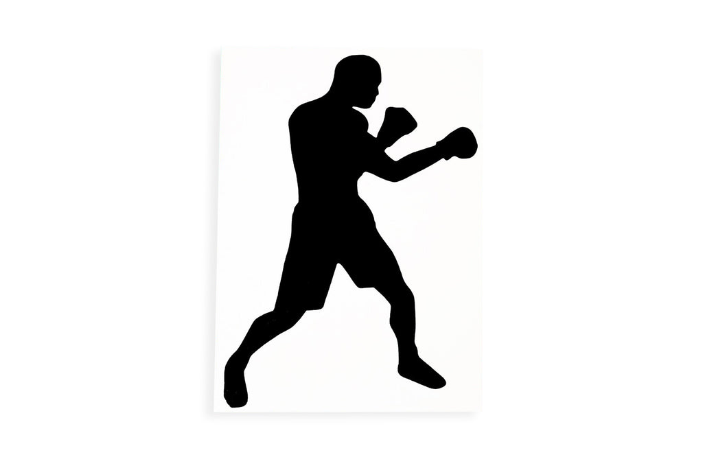Boxer Silhouette Box Boxing Bumper Sticker Window Vinyl Adhesive - klmarket.uk