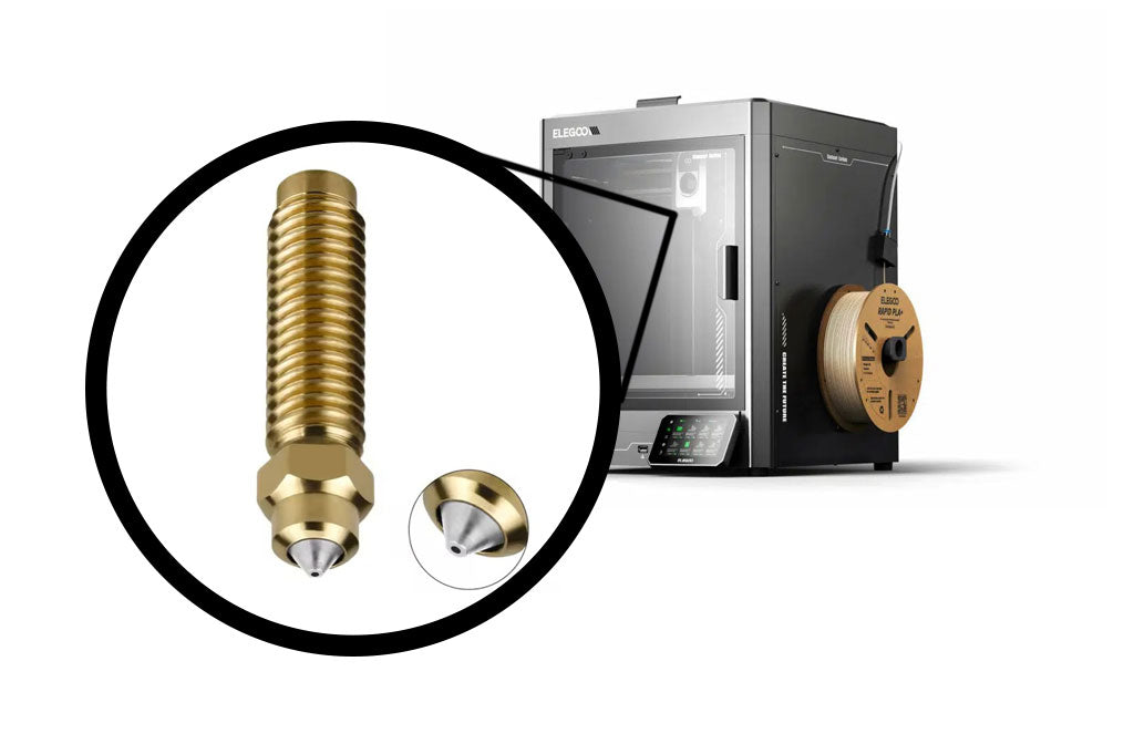 Brass Bimetallic Hardened Steel Nozzle for Elegoo CC - klmarket.uk