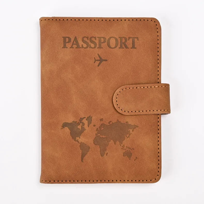 Passport Cover Holder Travel Case Protector With Clip - klmarket.uk